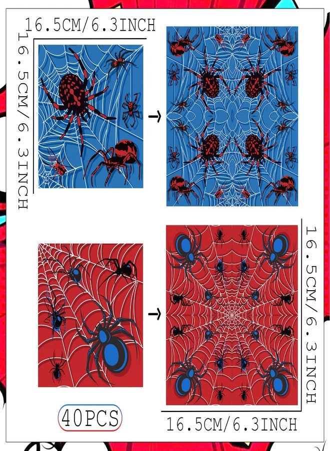 Roaring Good Time 40PCS Spider Cocktail Napkins Disposable Spider Paper Dinner Beverage Napkins for Halloween Cospaly Costume Party Decoration Supplies - Image 2